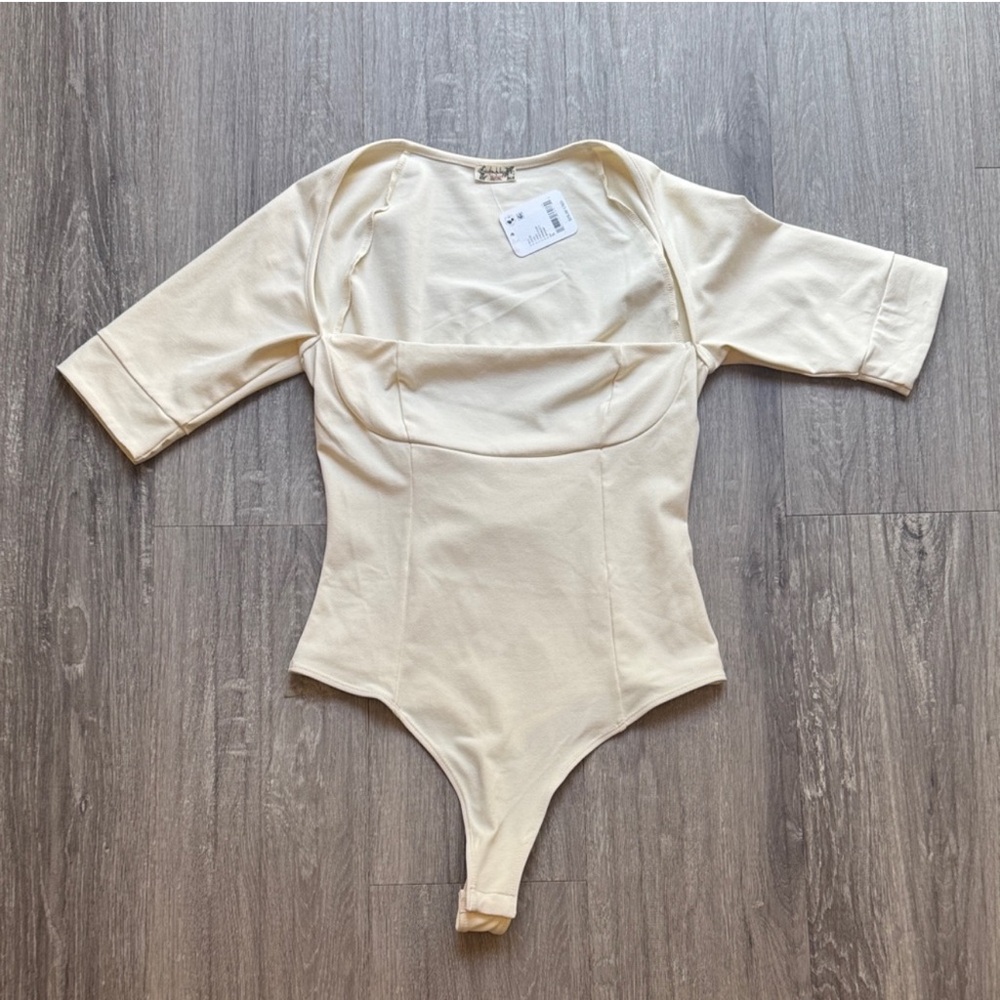 Free People Cream Bodysuit REPOST
